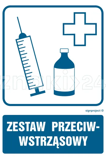 Zastaw przeciwwstrząsowy - Znak informacyjny - RF022