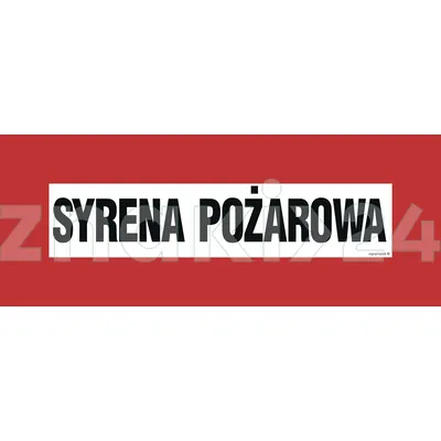 Syrena pożarowa - Znak przeciwpożarowy - BC111