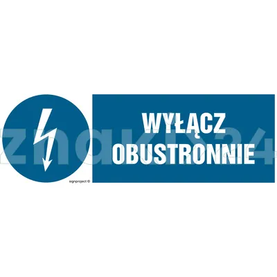 Wyłącz obustronnie - Znak elektryczny - HF004