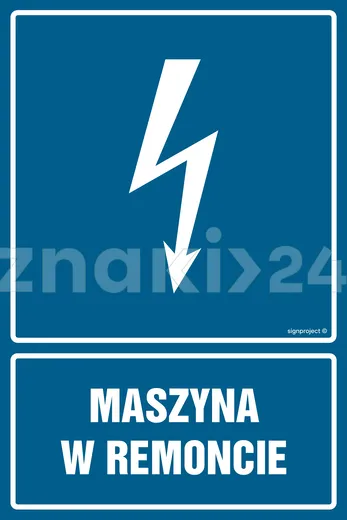 Maszyna w remoncie - Znak elektryczny - HG029