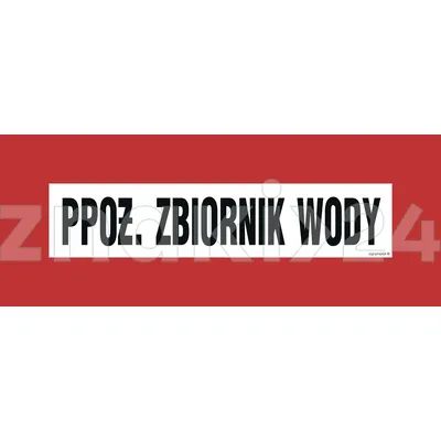 PPOŻ. zbiornik wody - Znak przeciwpożarowy - BC101