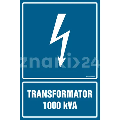 Transformator 1000 kVA - Znak elektryczny - HG026