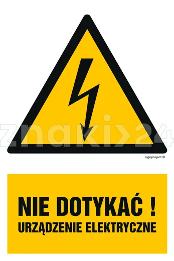 Nie dotykać! Urządzenie elektryczne - Znak elektryczny - HA001