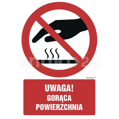 Nie dotykać. Gorąca powierzchnia - Znak BHP - GC027