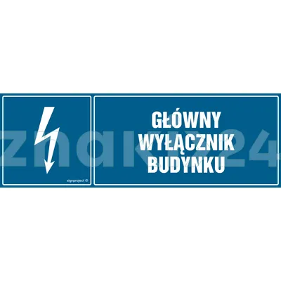 Główny wyłącznik budynku - Znak elektryczny - HH013