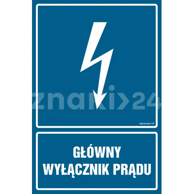 Główny wyłącznik prądu - Znak elektryczny - HG014