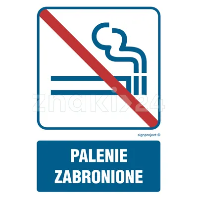 Palenie zabronione - Znak informacyjny - RB503