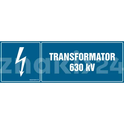 Transformator 630 kVA - Znak elektryczny - HH026