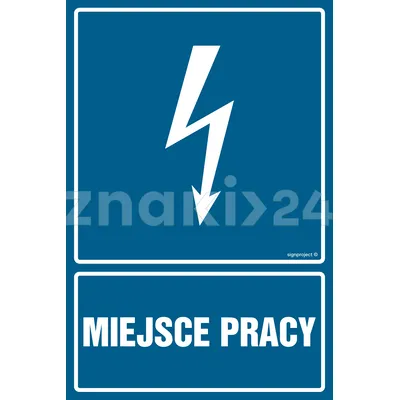 Miejsce pracy - Znak elektryczny - HG001