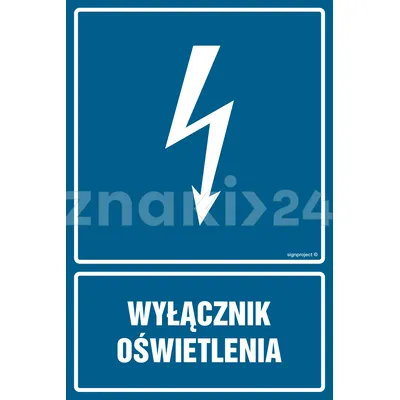 Wyłącznik oświetlenia - Znak elektryczny - HG028