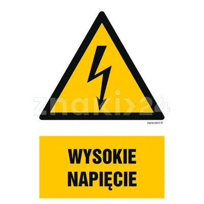 Wysokie napięcie - Znak elektryczny - HA003