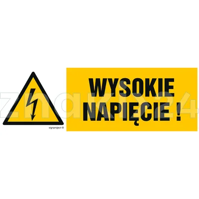 Wysokie napięcie - Znak elektryczny - HB003