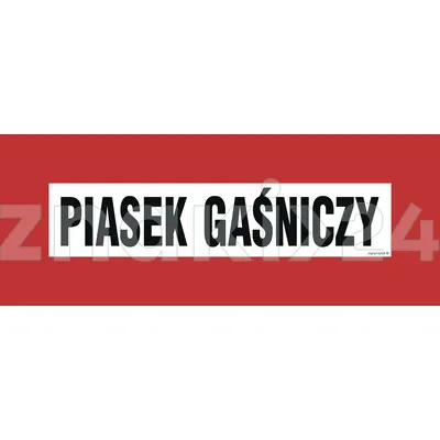 Piasek gaśniczy - Znak przeciwpożarowy - BC103