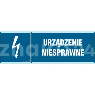 Urządzenie niesprawne - Znak elektryczny - HH018