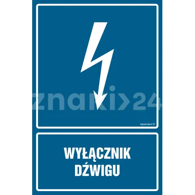 Wyłącznik dźwigu - Znak elektryczny - HG025