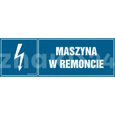 Maszyna w remoncie - Znak elektryczny - HH030