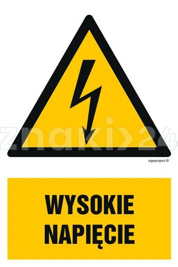 Wysokie napięcie - Znak elektryczny - HA003