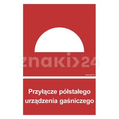 Przyłącze półstałego urządzenia gaśniczego - Znak przeciwpożarowy - BB004