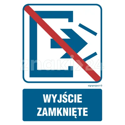 Wyjście zamknięte - Znak informacyjny - RB502