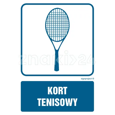 Korty tenisowe - Znak informacyjny - RD002