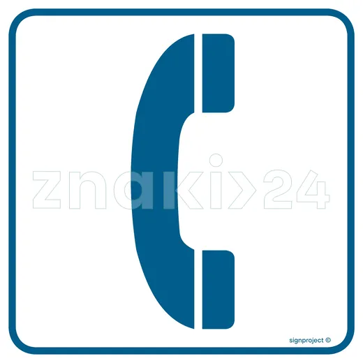 Telefon - Znak informacyjny - RA033