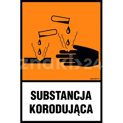 Substancja korodująca - Oznakowanie substancji chemicznych - LB005