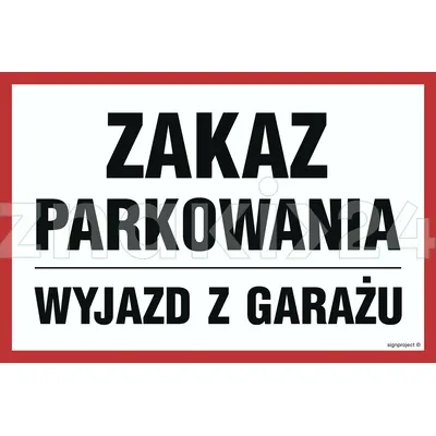 Zakaz parkowania - Znak informacyjny PVC - SA022