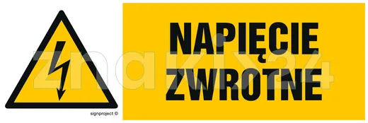 Napięcie zwrotne - Znak elektryczny - HB012