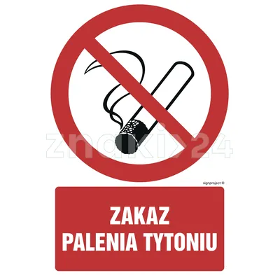 Zakaz palenia tytoniu - Znak BHP - GC036