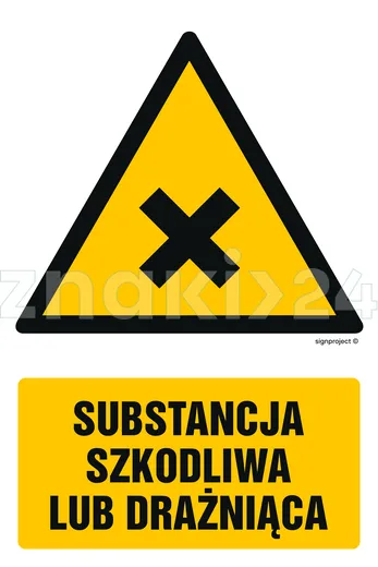 Substancja szkodliwa lub drażniąca - Znak BHP - GF026