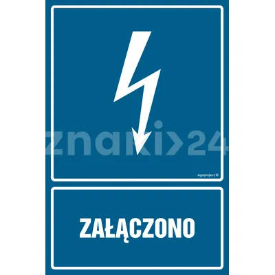 Załączono - Znak elektryczny - HG006