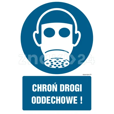 Chroń drogi oddechowe - Znak BHP - GL006