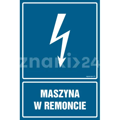 Maszyna w remoncie - Znak elektryczny - HG029