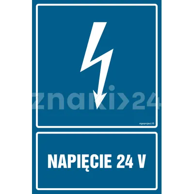 Napięcie 24 V - Znak elektryczny - HG007