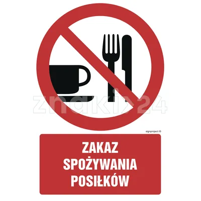 Zakaz spożywania posiłków - Znak BHP - GC024