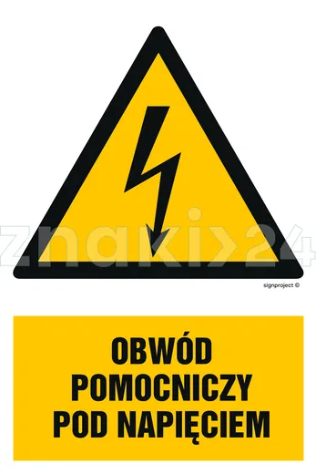 Obwód oświetleniowy pod napięciem - Znak elektryczny - HA009