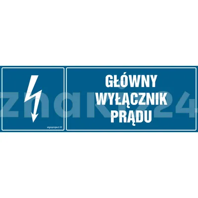 Główny wyłącznik prądu - Znak elektryczny - HH014