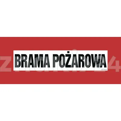 Brama pożarowa - Znak przeciwpożarowy - BC106