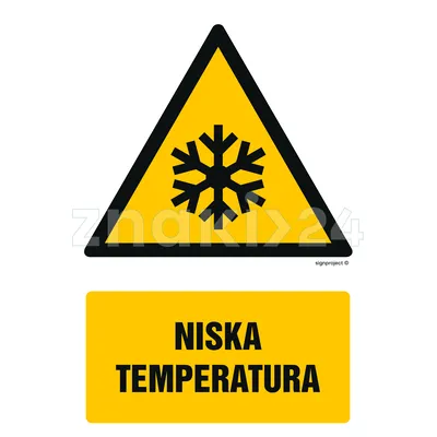 Niska temperatura - Znak BHP - GF024