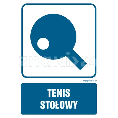 Tenis stołowy - Znak informacyjny - RD001