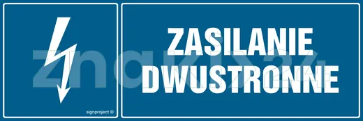 Zasilanie dwustronne - Znak elektryczny - HH031