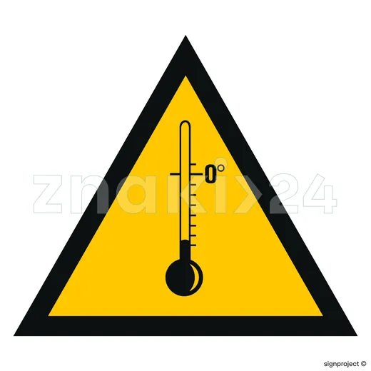 Ostrzeżenie przed niskimi temperaturami - Znak BHP - JA008