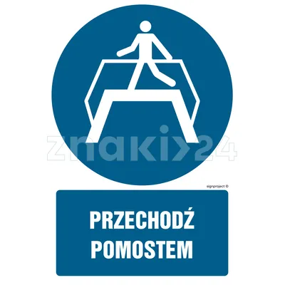 Kierunek przejścia w prawo - Znak BHP - GL023