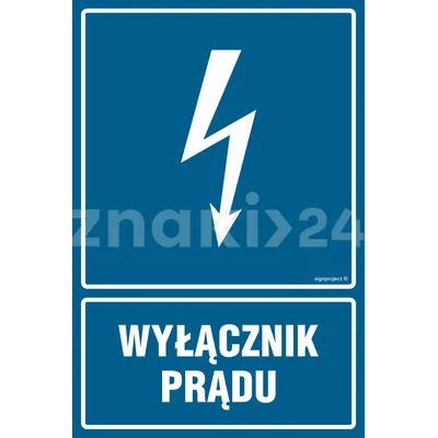 Wyłącznik prądu - Znak elektryczny - HG019