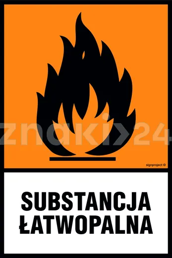 Substancja łatwopalna - Oznakowanie substancji chemicznych - LB006