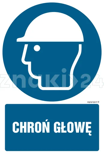 Chroń głowę - Znak BHP - GL004