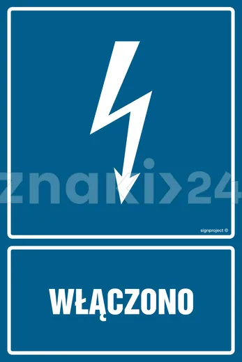 Włączono - Znak elektryczny - HG021