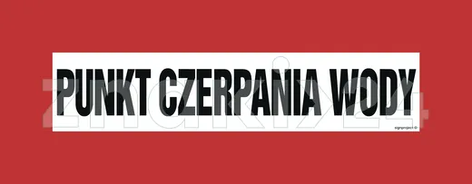 Punkt czerpania wody - Znak przeciwpożarowy - BC107