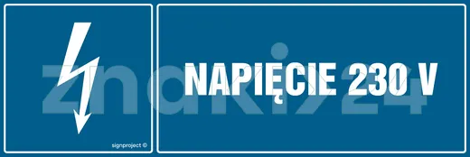 Napięcie 230V - Znak elektryczny - HH008