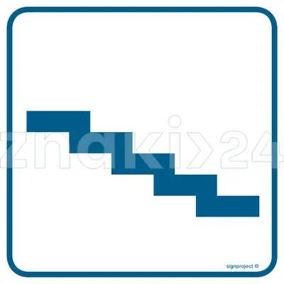 Schody do góry - Znak informacyjny - RA050